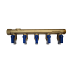THERMACOME - Collecteur/Distributeur Mâle/Femelle à sertir avec vannes DN12 - 5 circuits