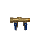 THERMACOME - Collecteur/Distributeur Mâle/Femelle à sertir avec vannes DN16 - 2 circuits