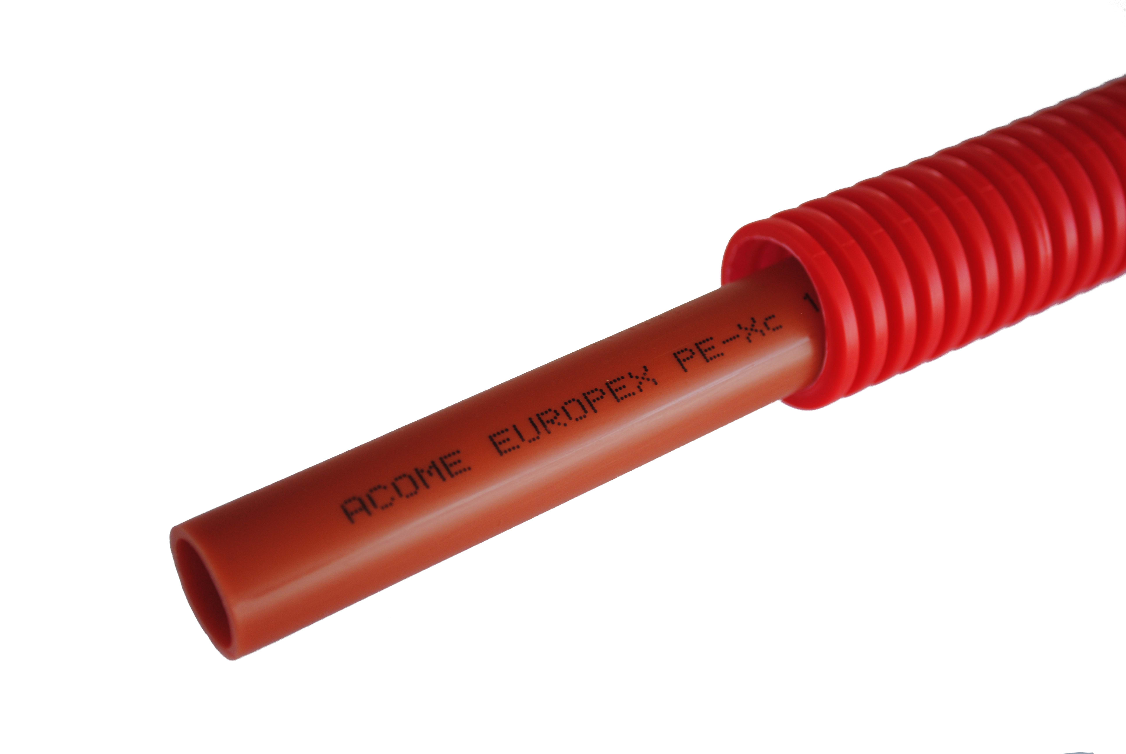 THERMACOME - Tube PER gainé Europex brique DN25 s/g rouge-couronne 60 m -Réticulation PEXc