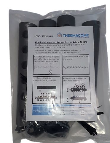 THERMACOME - Kit d'isolation collecteur acier - plancher ou plafond chauffant rafraîchissant