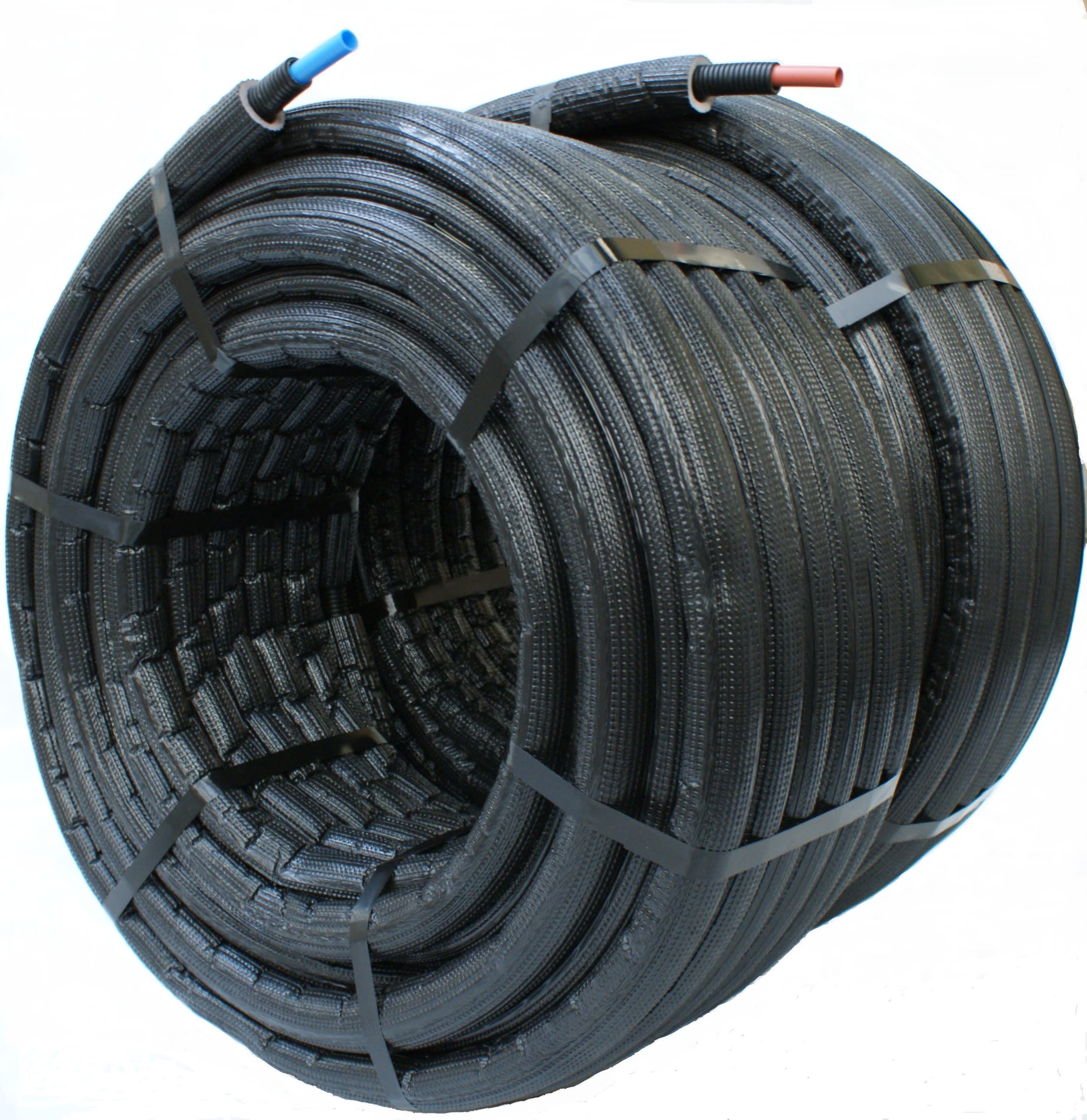 THERMACOME - Tube PER gainé isolé Europex brique DN16 s/g noire-couronne 50 m -Réticulé PEXc