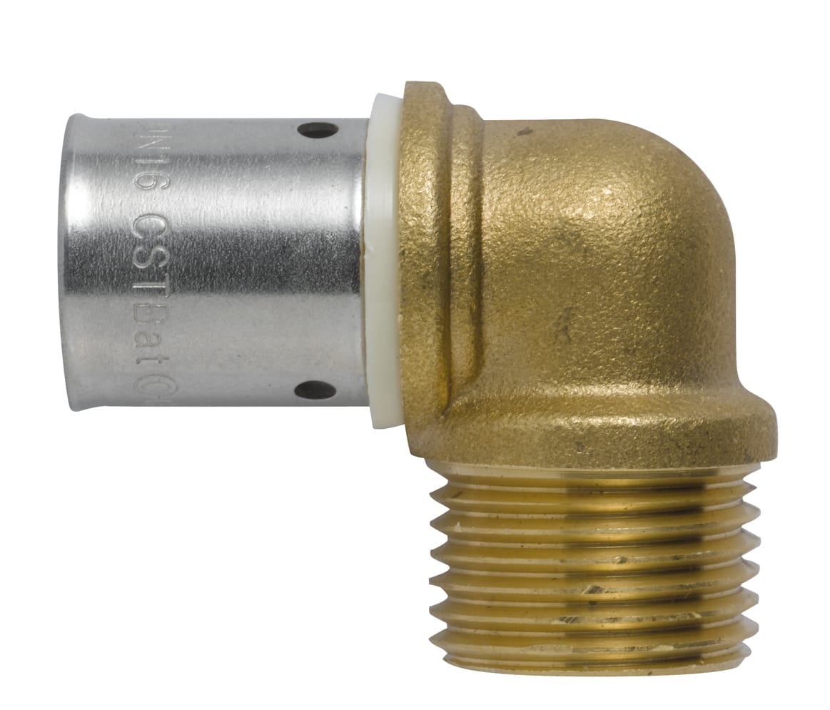 THERMACOME - Coude Mâle PER à sertir DN25 3/4" - Sachet de 2 pièces