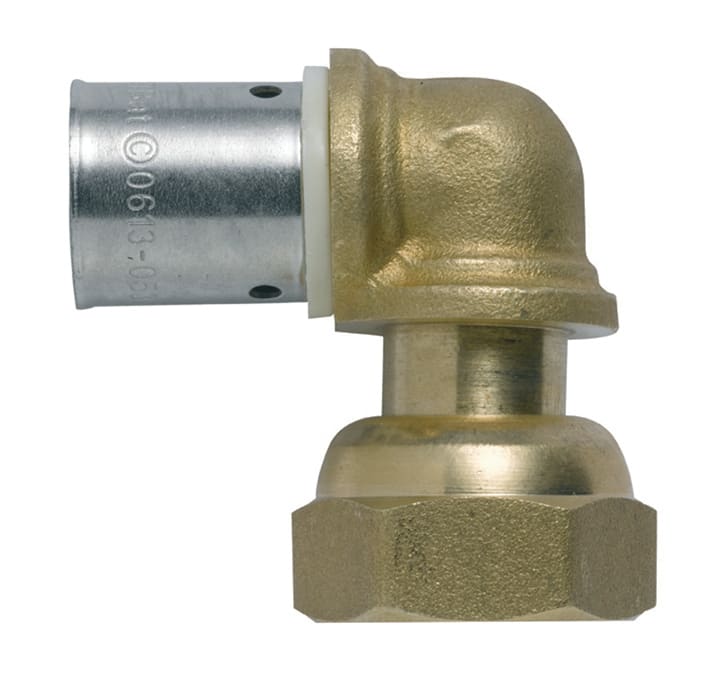 THERMACOME - Coude à écrou tournant PER à sertir DN25 3/4" - Sachet de 2 pièces