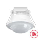 ESYLUX - Détecteur de présence de plafond 10x BASIC EXPRESS PD 360° 08 IR 1C FM IP23 WH