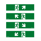 ESYLUX - Jeu de 4 pictogrammes (série SLA), visibilité 14 m