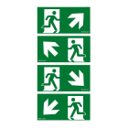 ESYLUX - Jeu de 4 pictogrammes (série SLB), visibilité 14 m