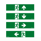 ESYLUX - Jeu de 4 pictogrammes (série SLA), visibilité 14 m