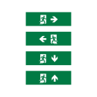 ESYLUX - Jeu de 4 pictogrammes SYMBOL SET I (série SLX 14 FLAT), visibilité 14m