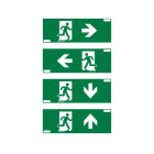 ESYLUX - Jeu de 4 pictogrammes SYMBOL SET I (série SLX 24 FLAT), visibilité 24m
