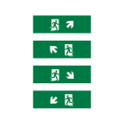 ESYLUX - Jeu de 4 pictogrammes SYMBOL SET II (série SLX 24 FLAT), visibilité 24m