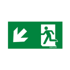 ESYLUX - Affichage SLX 24m HC picto bas / gau.