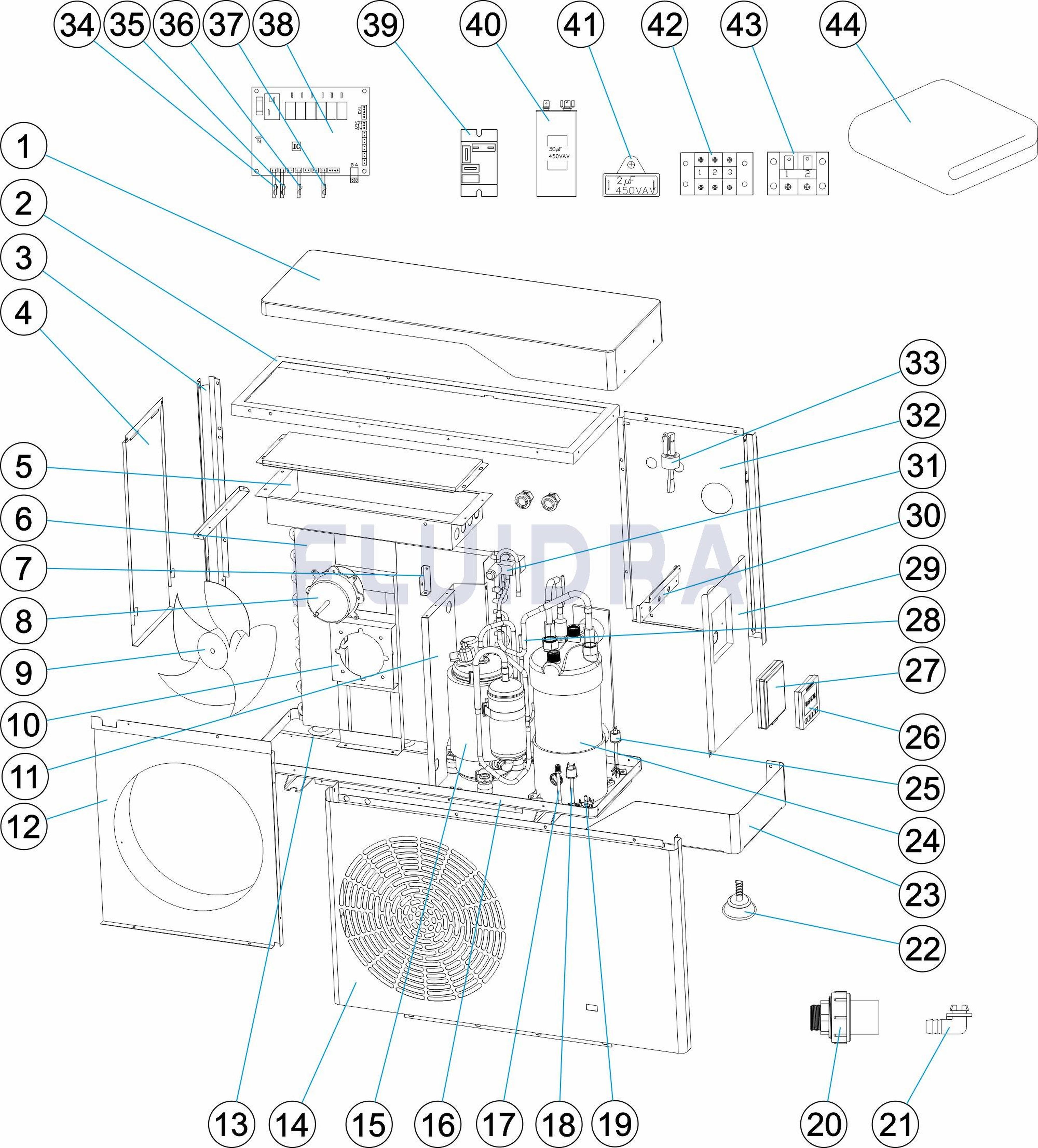 Zodiac - Pac Piscine Privée Zodiac Pm40 Md1 R32 3,2/4,7Kw Bassin Max 20M3