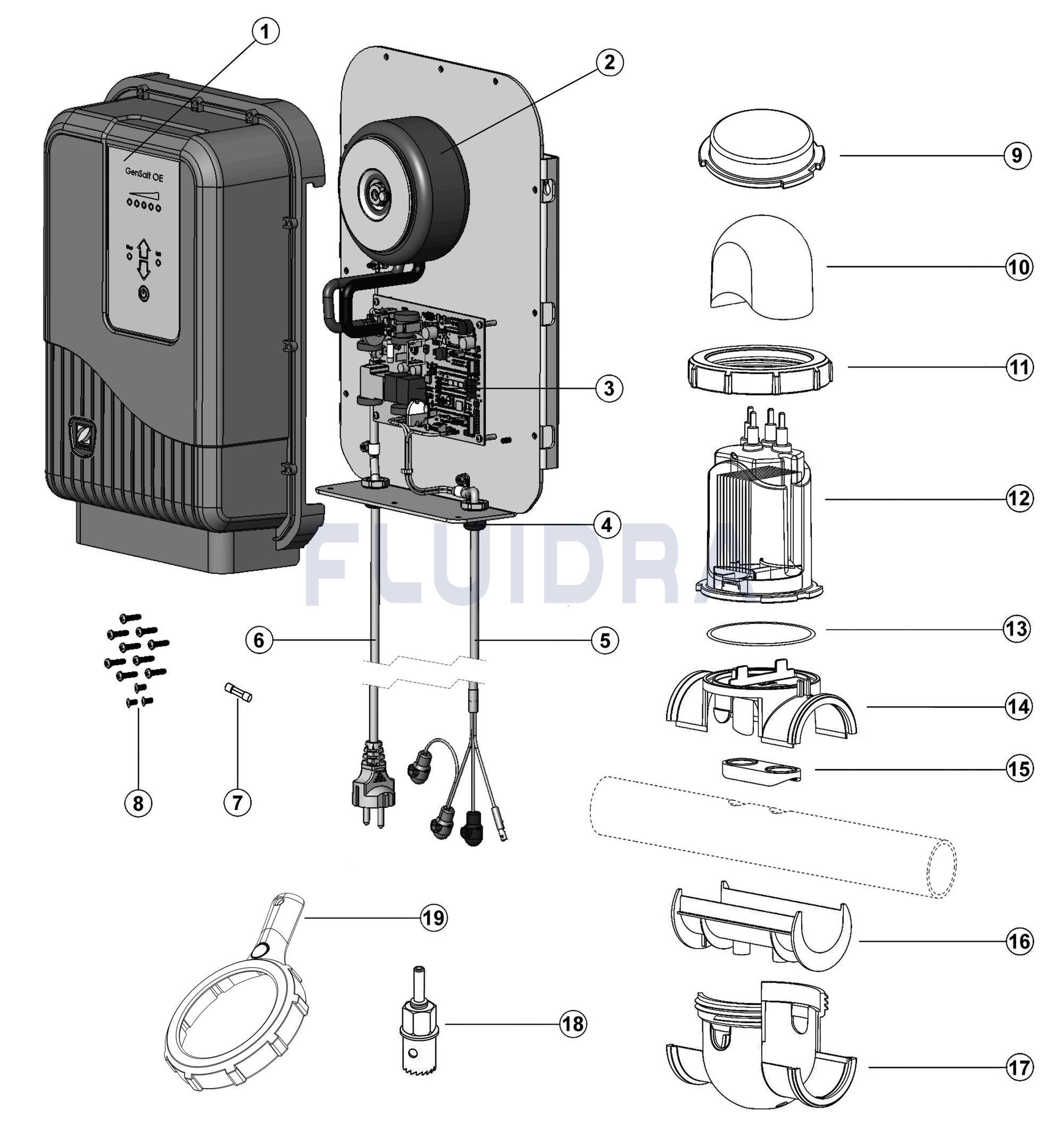 Zodiac - Electrolyseur Zodiac Gensalt Oe 25 Pour La Désinfection Des Piscines 110M3 Max