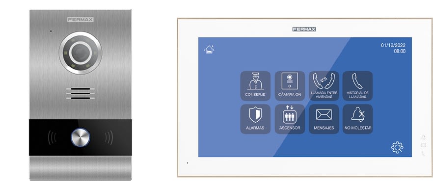 FERMAX - KIT VIDEO MEET 1BP WIT 10" BLANC