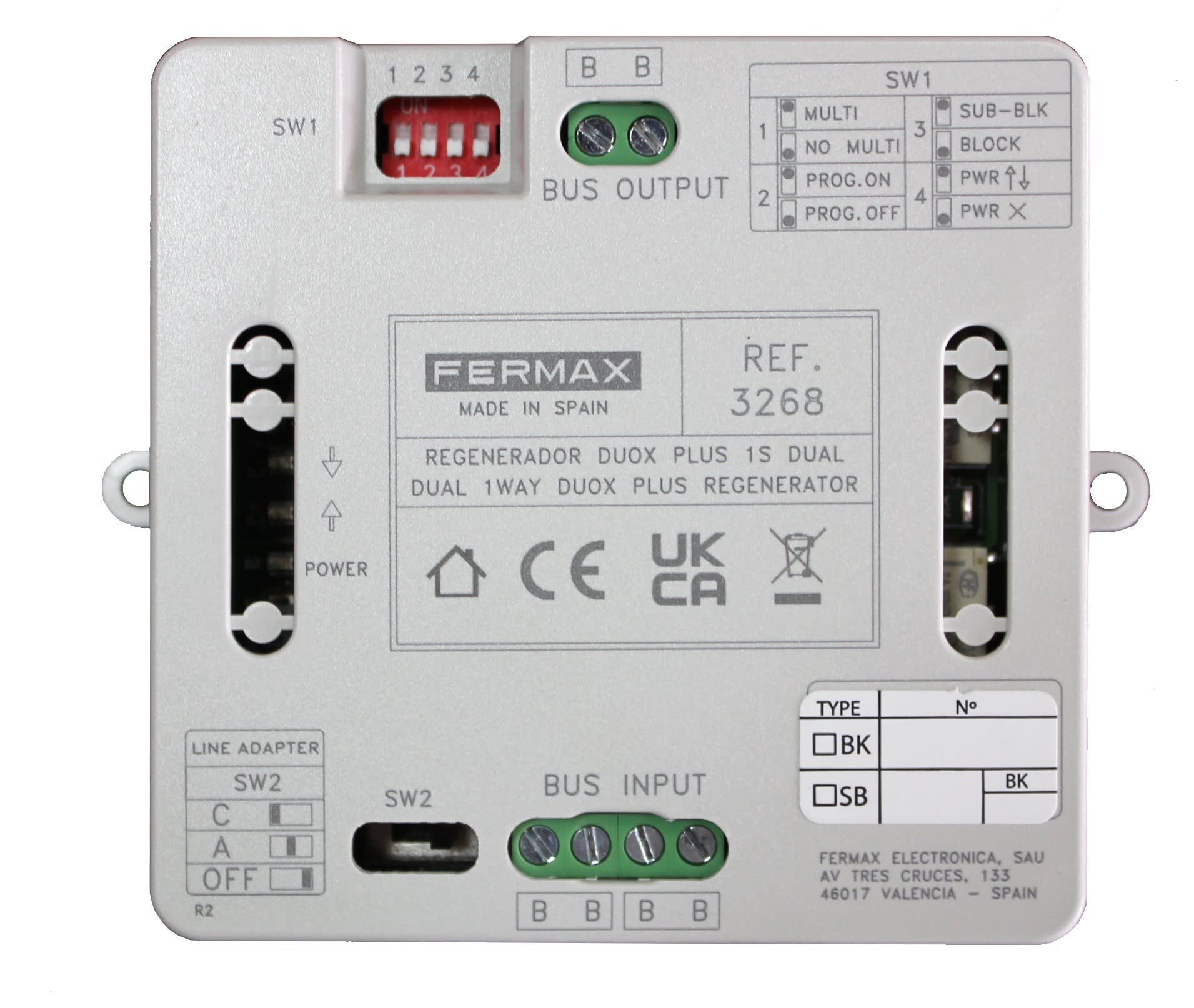 FERMAX - RÉGÉNÉRATEUR DUAL DUOX PLUS 1 SORTIE