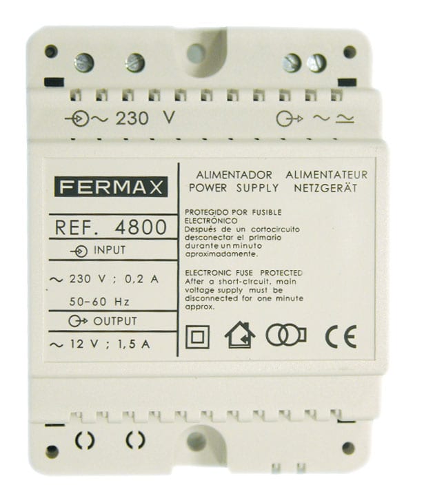 FERMAX - ALIMENTATION 12Vac/1,5A. DIN4