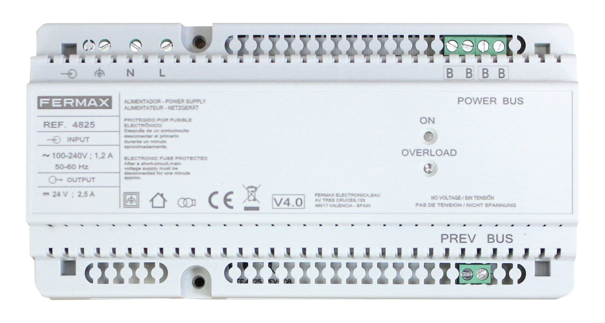 FERMAX - ALIMENTATION+FILTRE DIN10 24VDC-2.5A