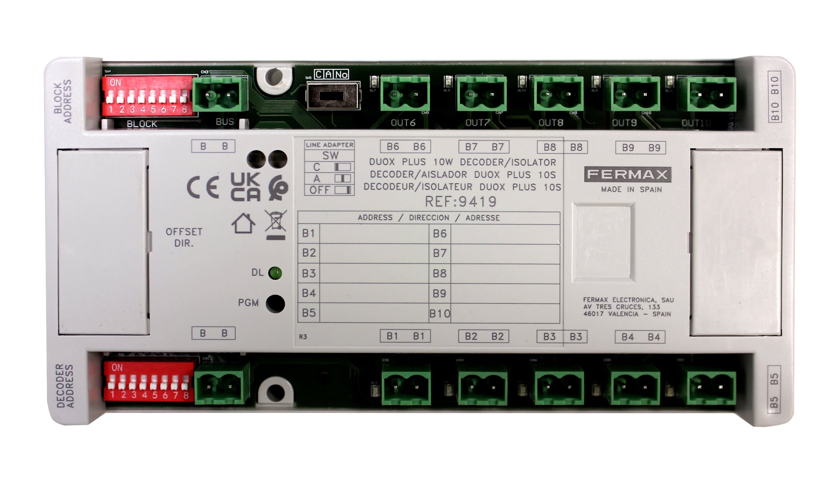 FERMAX - DECODER INTELLIGENT DUOX PLUS 10 SORTIES
