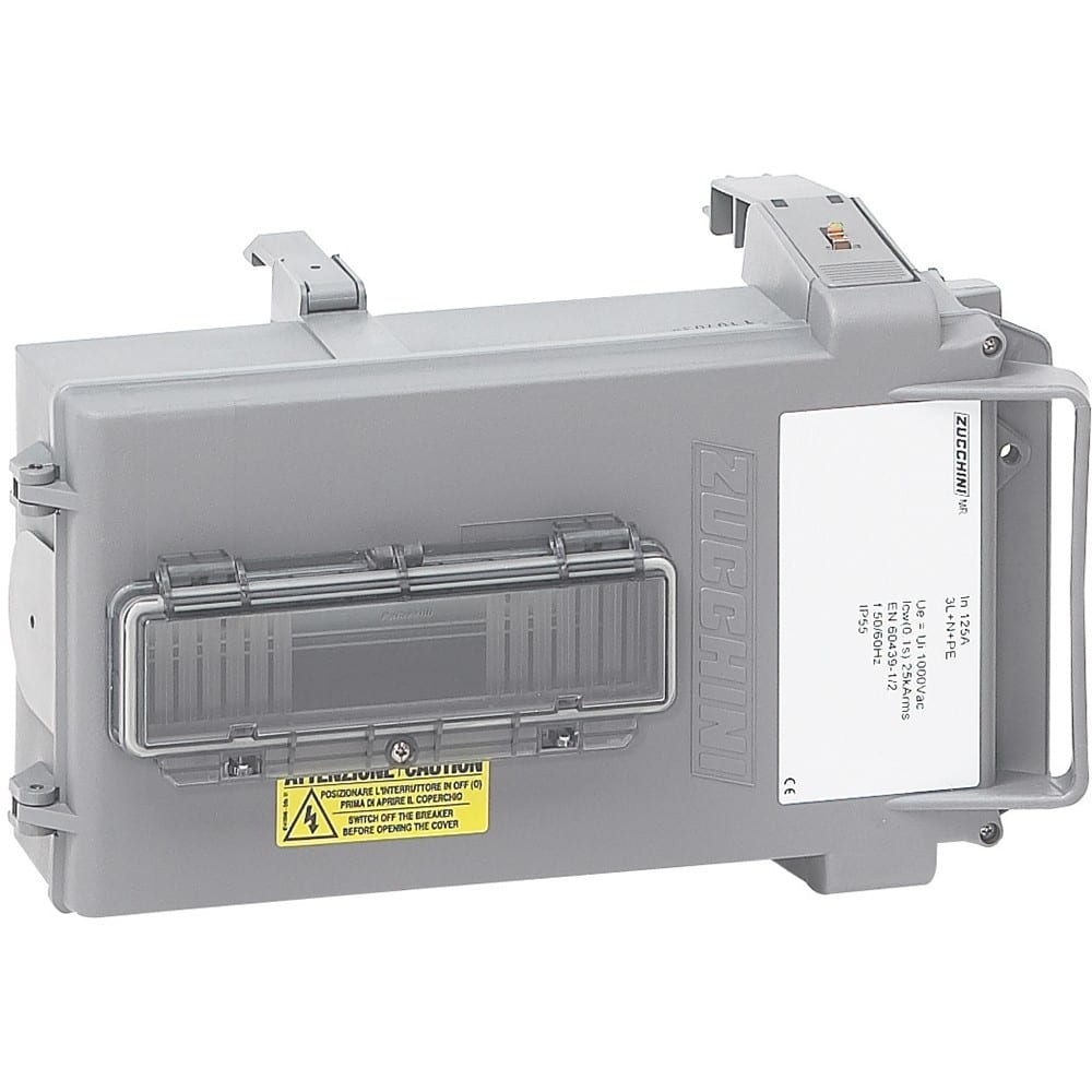 Zucchini - Boîtier dérivation sectionnement isolant pour CEP MR - 125A avec rail 11 modules