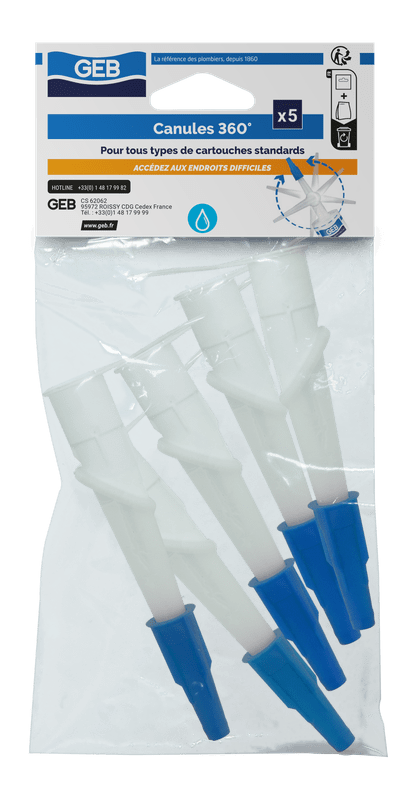 GEB - Canules 360 °  sachet de 5 canules