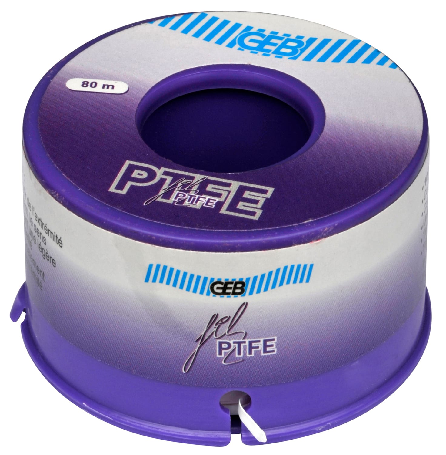 GEB - Fil PTFE Bobine 80 mètres - carton présentoir avec testeur