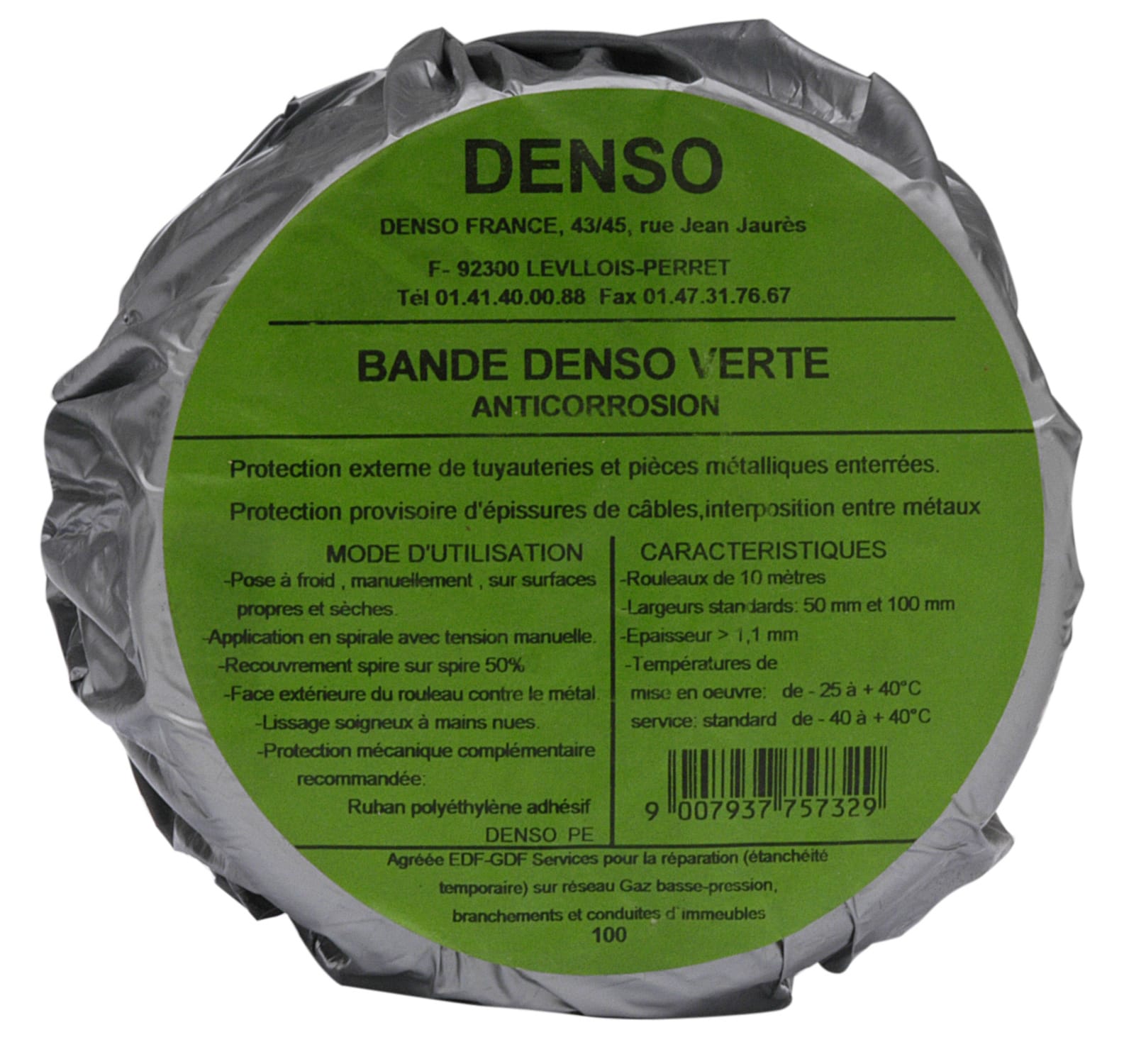 GEB - DENSO VERTE Bande en rouleau 50 mm x 10 m