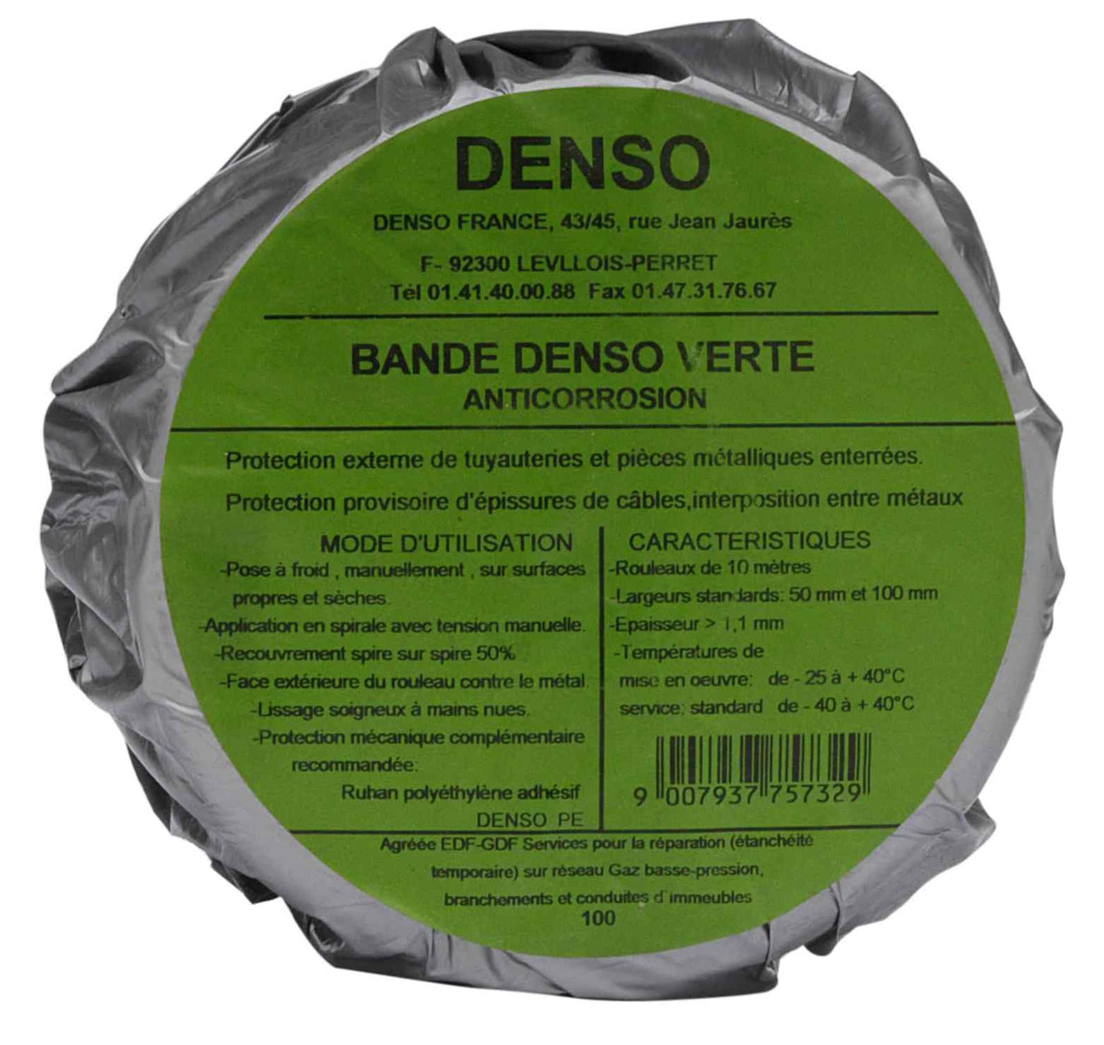 GEB - DENSO VERTE Bande en rouleau 100 mm x 10 m