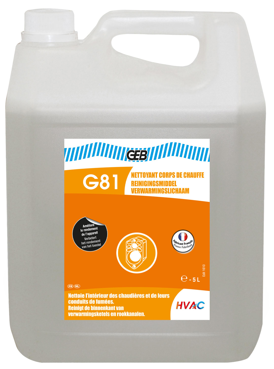 GEB - G81 NETTOYANT CORPS DE CHAUFFE bidon 5 litres