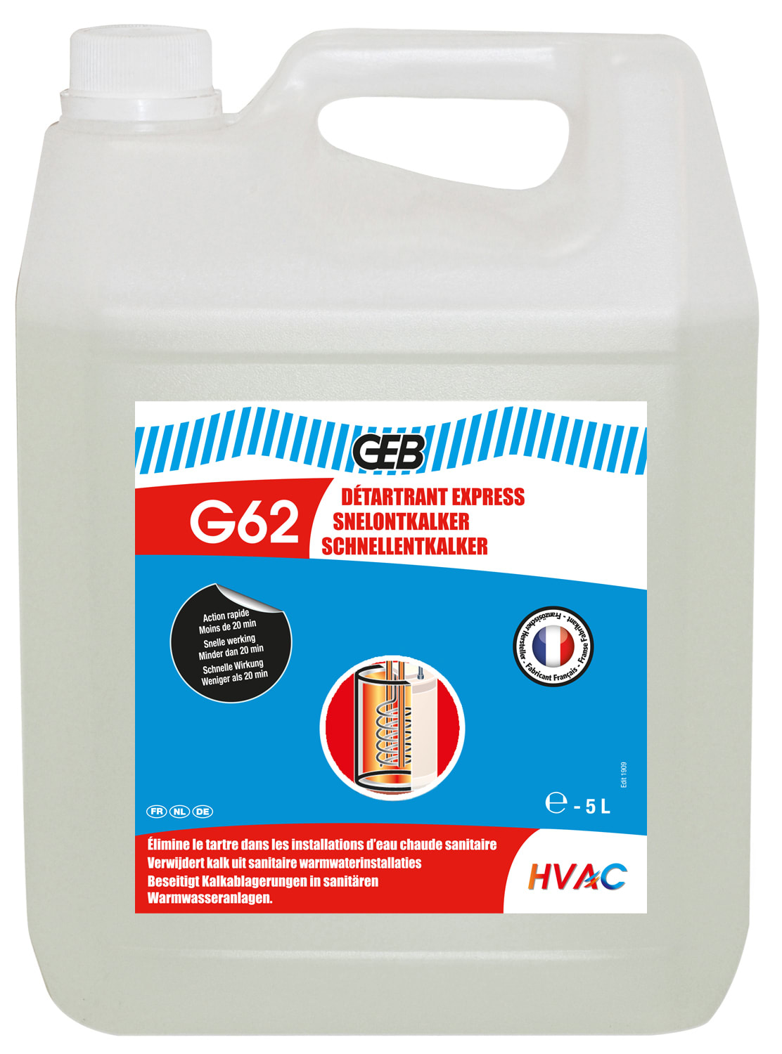 GEB - G62 DETARTRANT EXPRESS bidon 5 litres