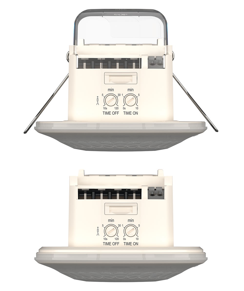 Theben - Détecteur présence encastré plafond 360° blanc 2 contacts