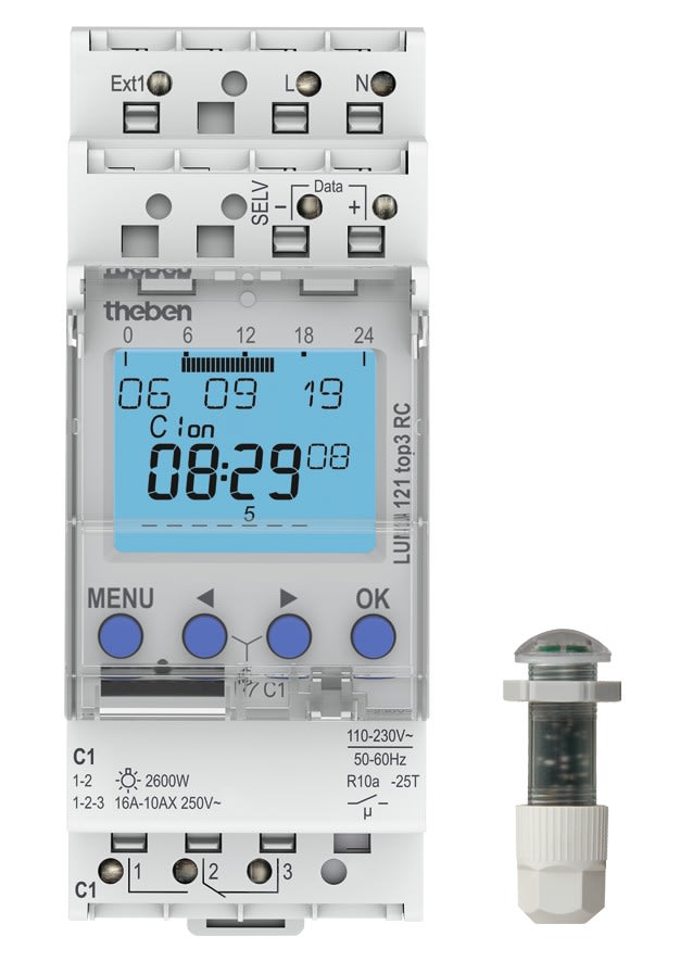 Theben - Interrupteur crépusculaire 1 à 99000 lux prog 7 j