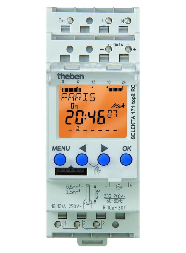 Theben - Horloge digitale astronomique modulaire 12-24V  DCF77