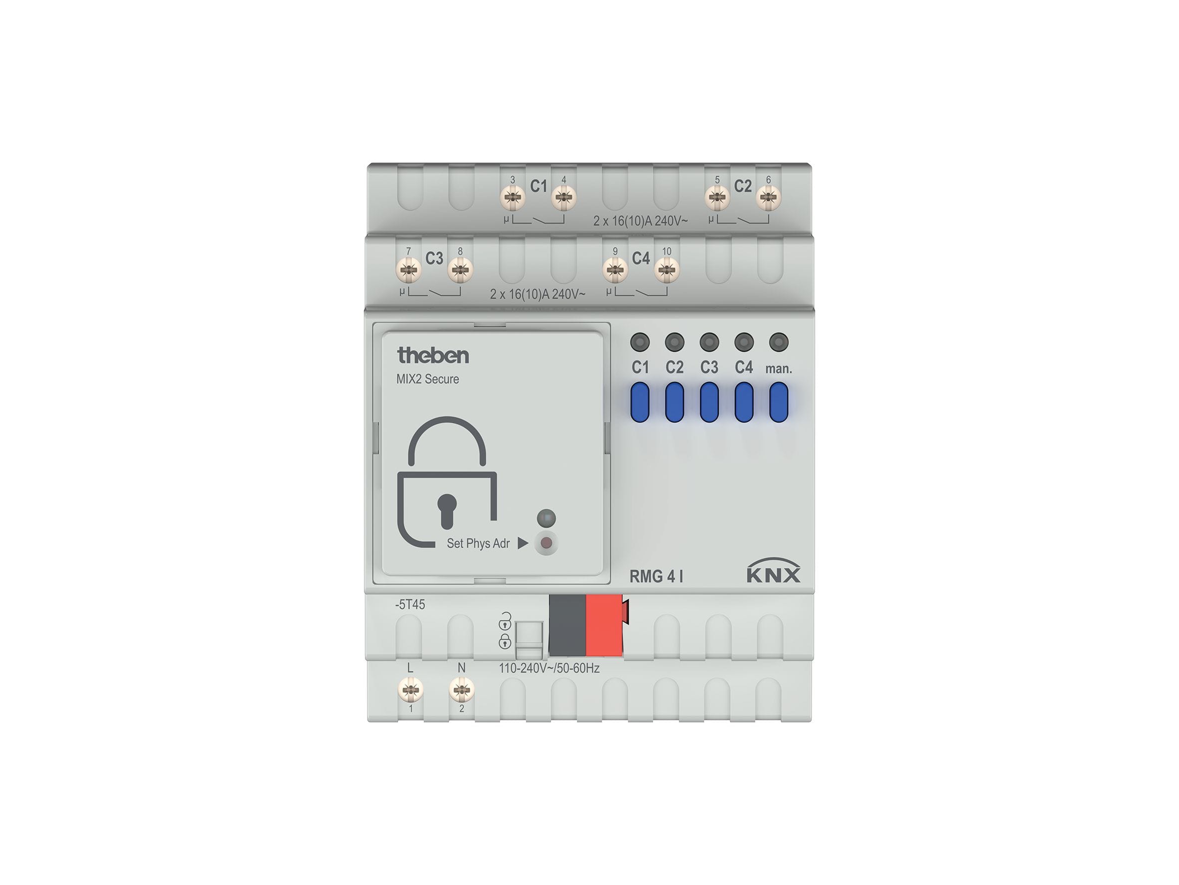 Theben - Actionneur de commutation 4 contacts RMG 4 I KNX