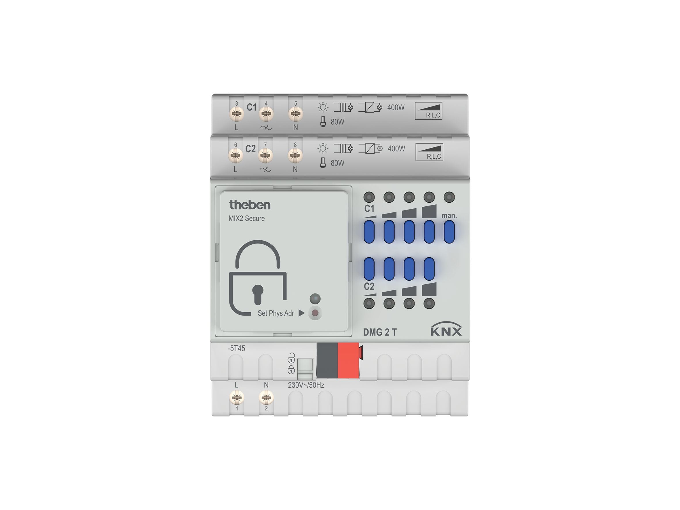 Theben - Actionneur de variation 2 contacts MIX2 DMG 2 T KNX