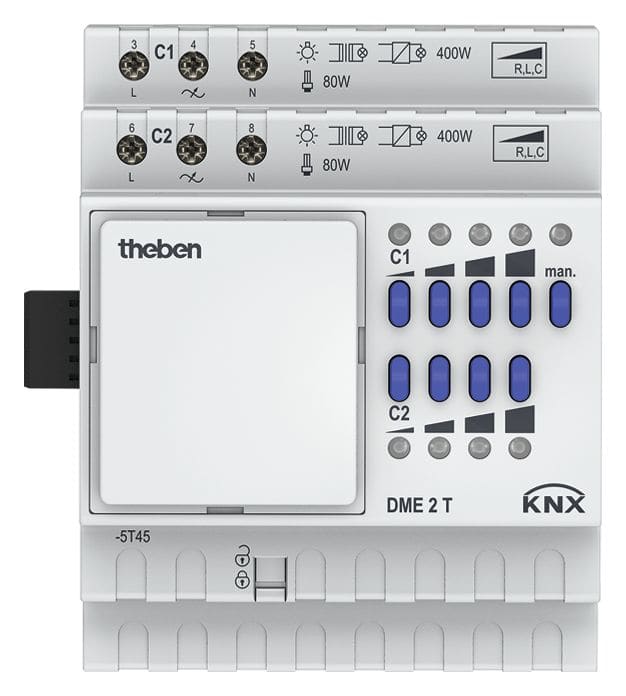 Theben - Actionneur de variation 2 canaux MIX2 module d'extension DME 2 T KNX