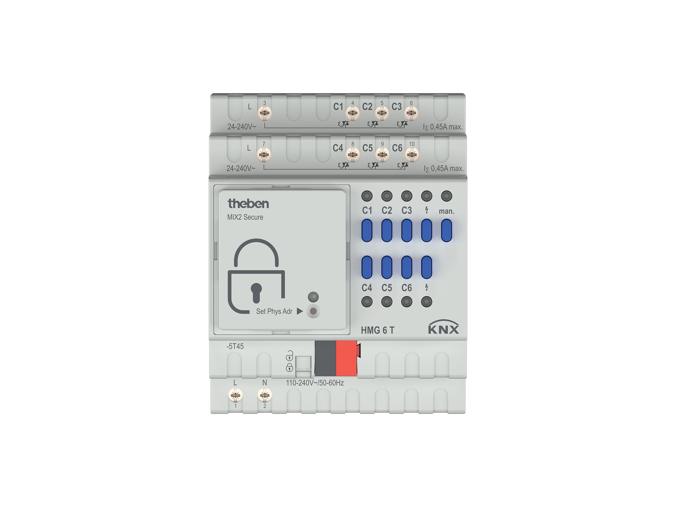 Theben - Actionneur de chauffage 6 contacts HMG 6 T KNX