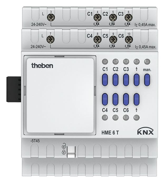 Theben - Actionneur de chauffage 6 contacts MIX2 module extension HME 6 T KNX