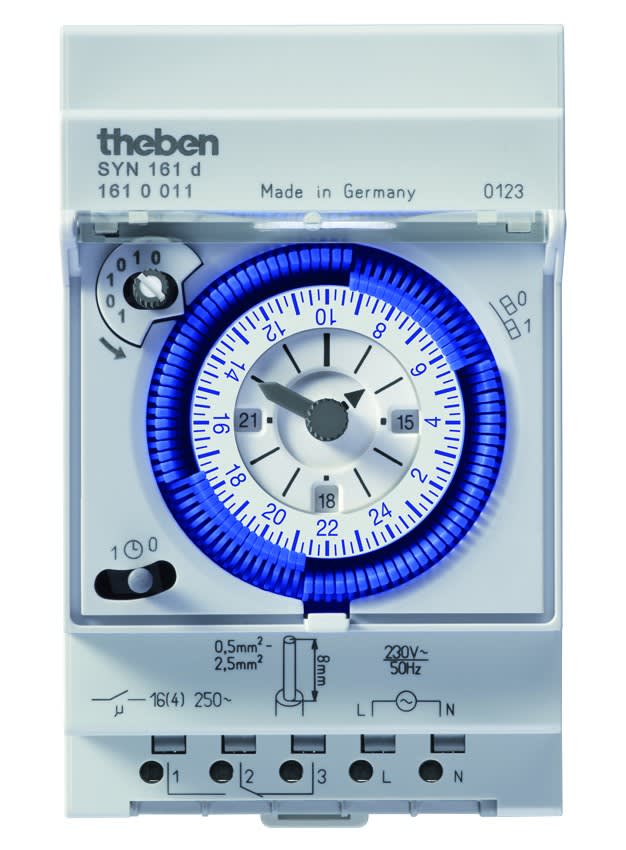 Theben - Horloge journalière mécanique sans réserve de marche 1 c inverseur