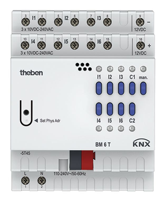 Theben - Module 6  entrées binaires FIX1 BM 6 T KNX