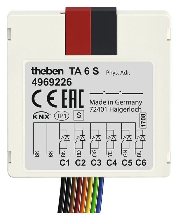 Theben - Module encastré 6 entrées  interface bouton-poussoir TA 6 S KNX