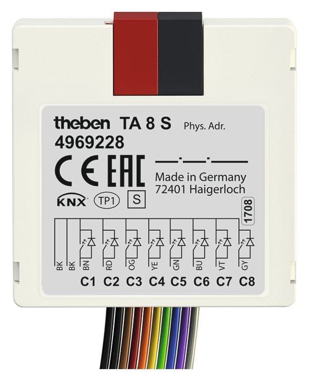 Theben - Module encastré 8 entrées  interface bouton-poussoir TA 8 S KNX