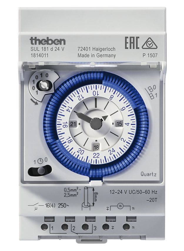 Theben - Horloge journalière mécanique  24v uc avec réserve de marche
