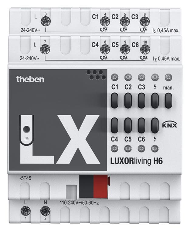 Theben - Actionneur de chauffage LUXORliving 6 circuits