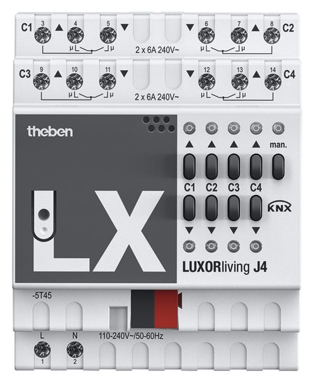 Theben - Actionneur stores- volets LUXORliving 4 circuits
