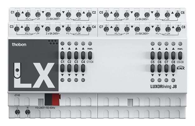 Theben - Actionneur stores- volets LUXORliving 8 circuits