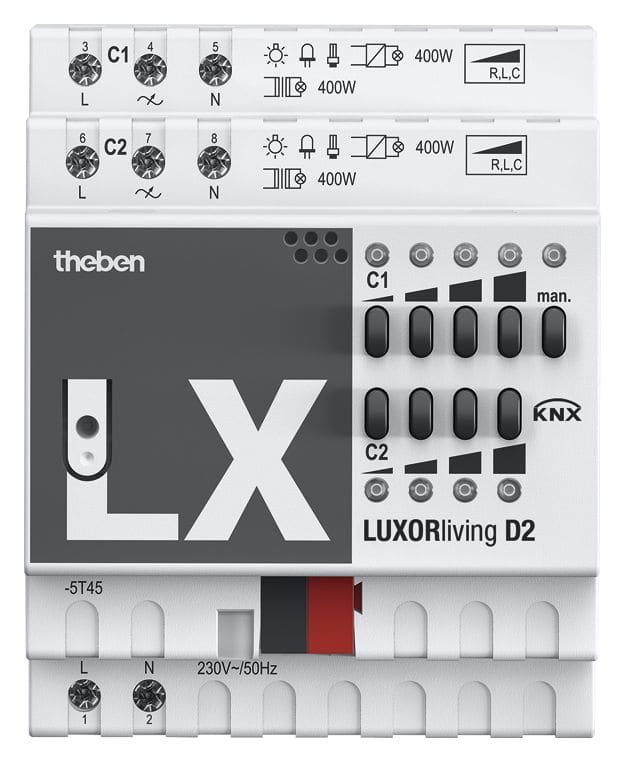 Theben - Actionneur variateur 2 circuits LUXORliving D2