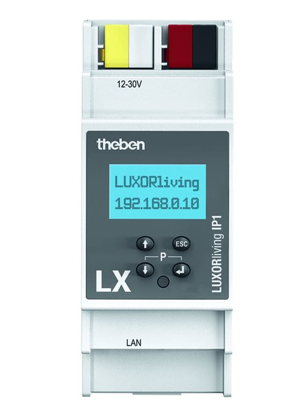 Theben - Centrale système interface Ethernet et BUS. Gamme LUXORliving