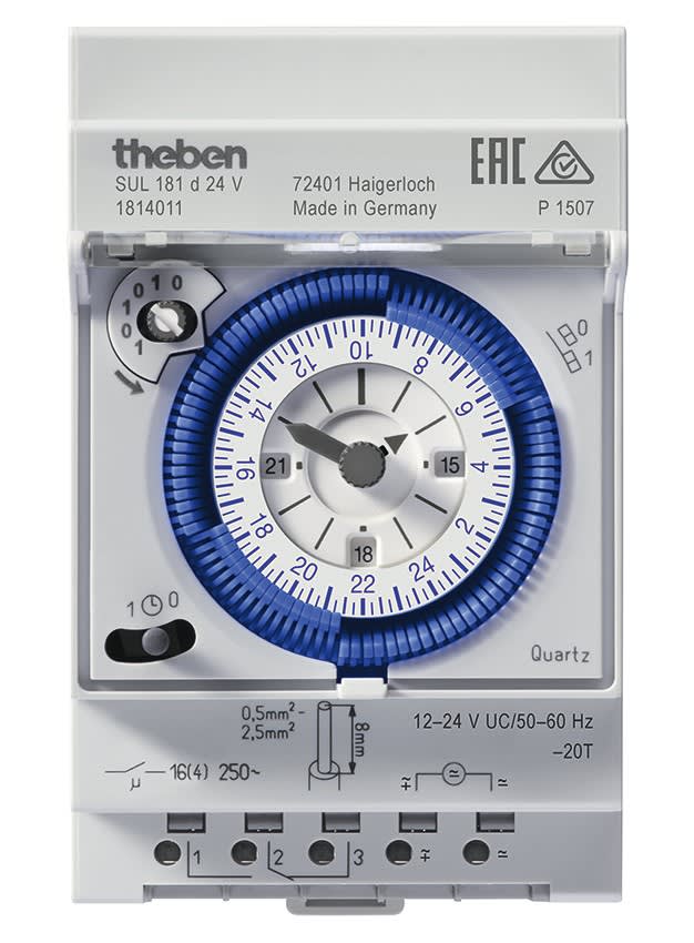 Theben - Horloge journalière mécanique 24v uc avec réserve de marche