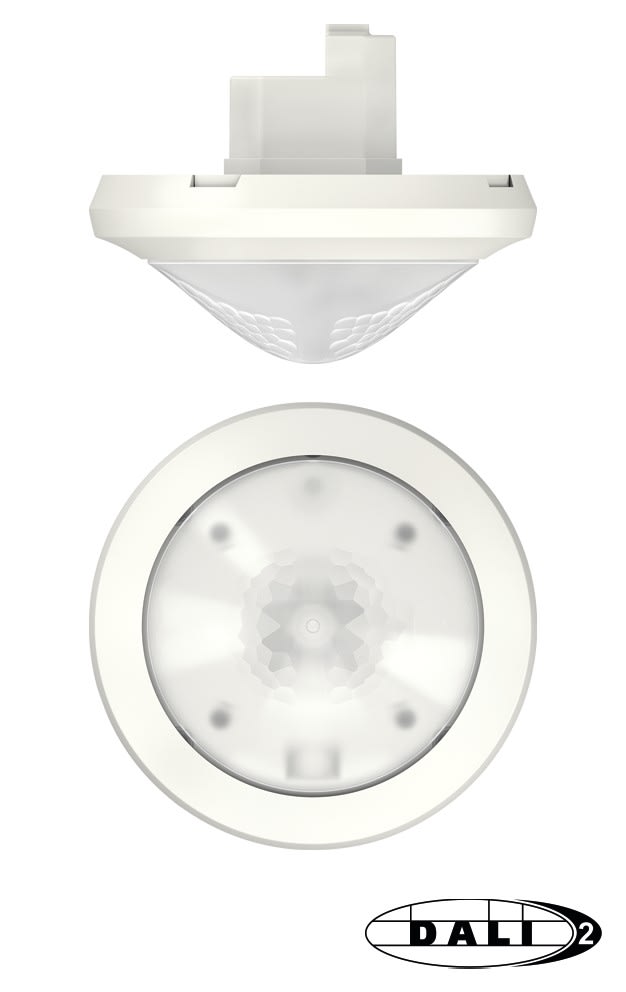 Theben - Détecteur présence encastré 360°couloir blanc thePassa P 360° DALI. 2 canaux