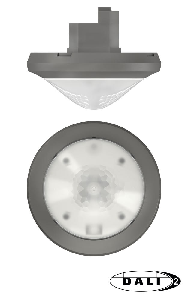 Theben - Détecteur présence encastré 360°couloir gris thePassa P 360° DALI 2 canaux